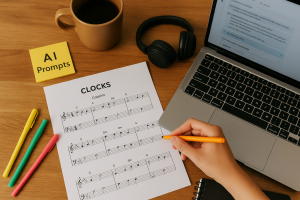 AI-generated piano lesson plan for a lead sheet